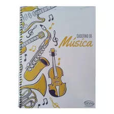 Caderno De Musica Para Estudo Pautado 100 Folhas Espiral Gd