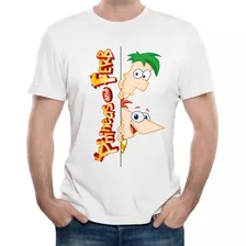 Playera Phineas Y Ferb Caricatura Retro