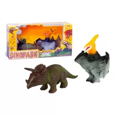 Dupla Dinossauros Dinopark Triceratops Pterossauro Bee Toys