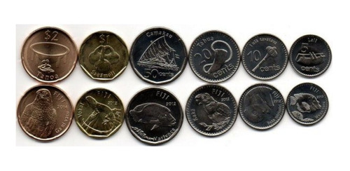 Monedas Fiyi 2012-2014 | Set De 6 Piezas | Estado: Unc