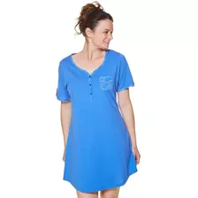 Pijama Mujer Camisola Beckil Lentes Azulino Talla S
