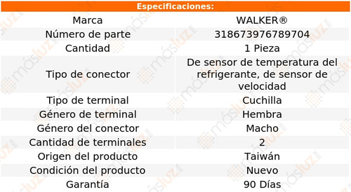 1- Conector Sensor Cts, Sensor Vss Gto V8 5.7l 04 Walker Foto 6
