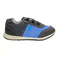 Zapatilla Kidy Ofical - Deportiva Niño Azul Con Cordones