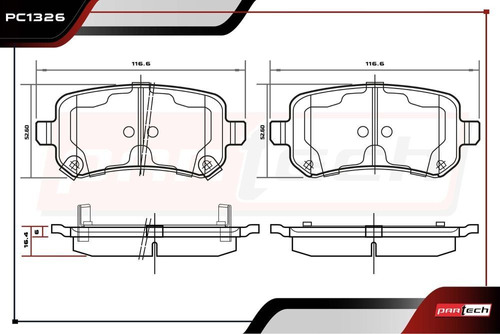 Balatas Traseras Chrysler Town \u0026 Country 4.0l 2009 Foto 2