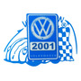 2pzs Calcomana Vinil Sticker Franja Lateral Logo Volkswagen