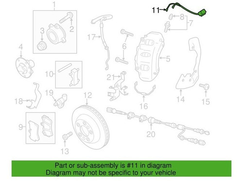 Sensor Balatas Del Vw Touareg 4.5 3.6 3.0 Tdi Fsi 2010-2018 Foto 5