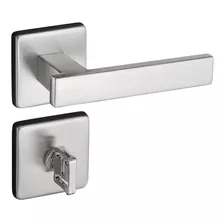 Fechadura Porta Banheiro Retro 55mm Inox Escovado Pado