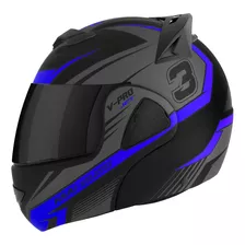 Capacete Moto Robocop Articulado V Pro Jet 3 Viseira Fumê