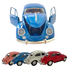 Carrinho De Metal Fusca Abre Porta Capô Flexão