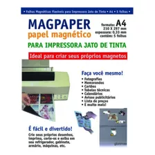 Papel Fotográfico C/ Imã Formato A-4 Pct C/ 5 Unidades