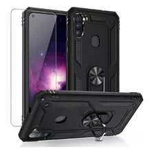 Funda Resistente Negra Para Samsung Galaxy A11 + Protector