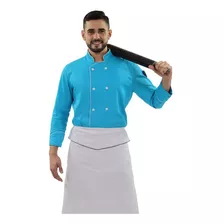 Uniforme De Cozinheiro Dólmã E Avental Chef Garçom Buffet