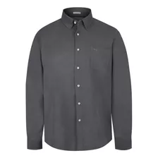 Camisa Algodón Orgánico Hombre Corduroy Gris