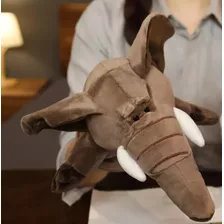 Fantoche Elefante Boneco Pelúcia De Mão Teatro Animais 25cm