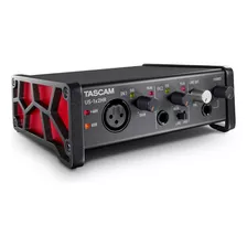 Interfaz De Audio Tascam Us-1x2hr Desktop Usb Tipo C Color Negro Y Rojo