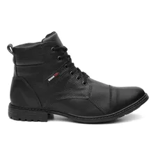 Bota Coturno Em Couro Masculino Promoção De Fabrica