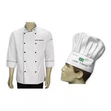 Kit Dolma Chapeu Toque C/bordado Gastronomia Cozinheiro Chef