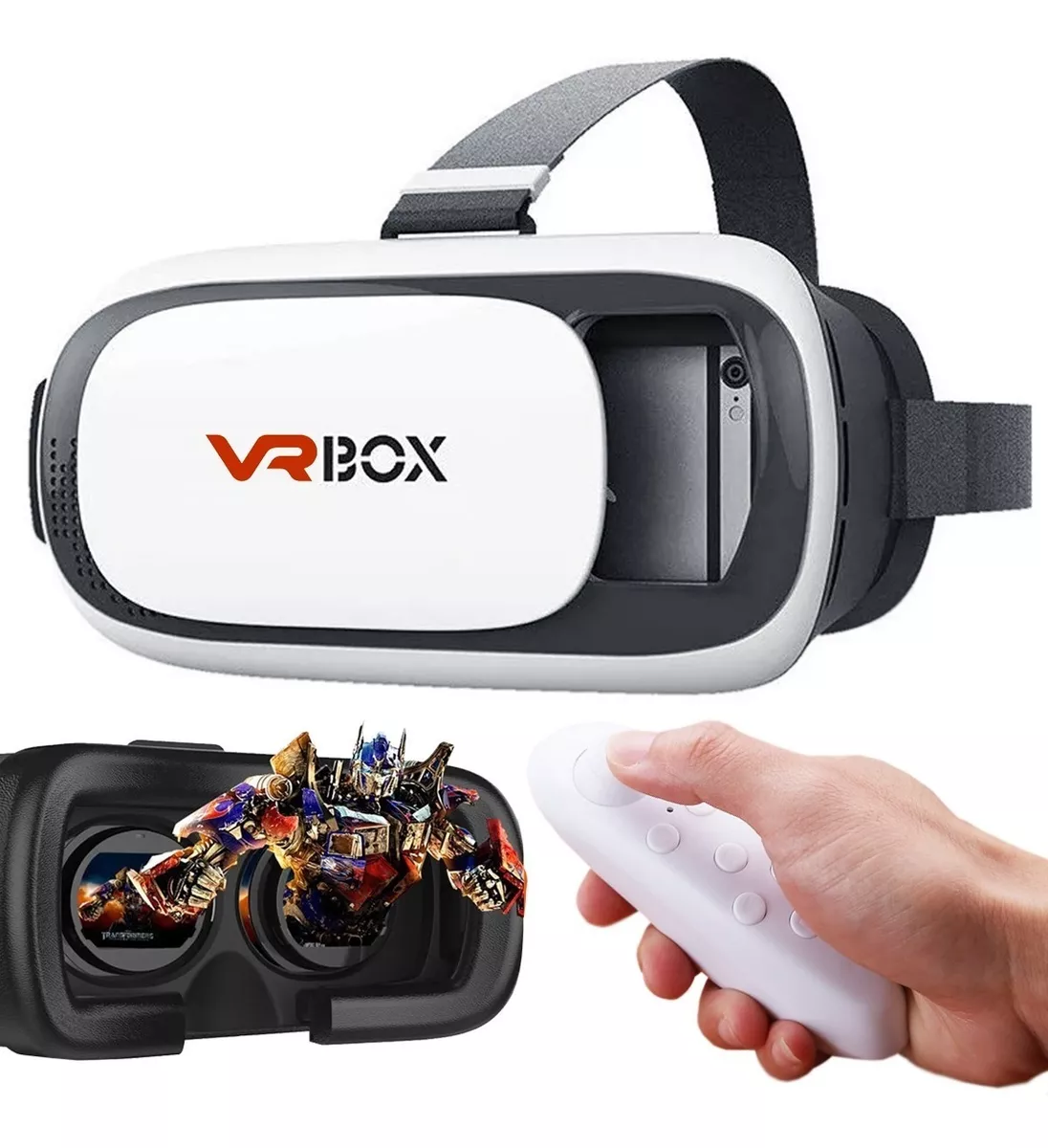 Kit Vr Box Casco De Realidad Virtual 3d + Joystick Bluetooth