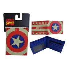 Billetera Comics Capitan America Adultos Niños Super Heroes