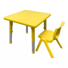 Mesa Graduable Regulable Altura Para Niños Amarillo