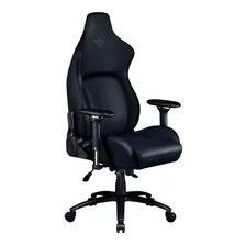 Silla De Escritorio Razer Iskur Gamer Ergonómica Negra Con Tapizado De Cuero Sintético