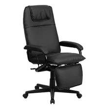 Flash Furniture Silla De Oficina Reclinable De Piel Negra Co