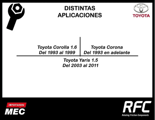 Kit Embrague Competicin Toyota Yaris 1.5 Sedan 2006-2013 Foto 2