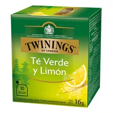 Te Twinings Té Verde Y Limón Caja X 10 Saquitos De 1,6 Gr