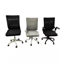 Silla De Oficina Ergonómica/estructura Metálica Negro/gris 