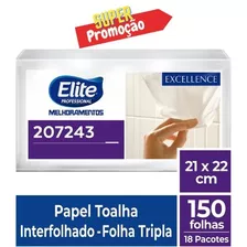 Papel Toalha Excellence Interf 18 Pcts 2.700 Folhas Triplas
