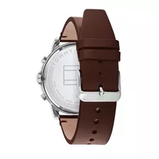 Reloj Tommy Hilfiger Hombre 1791797 Dual Time Cuero Marrón