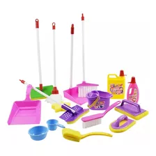 16 Piezas Set Juego Juguete Limpieza Aseo Niño Niña Escoba 