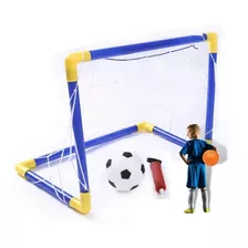 Trave Brinquedo Gol Futebol Golzinho Menino Kit Bola E Bomba