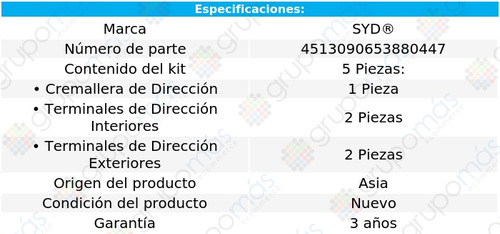 Set Cremallera Y Terminales Syd Para Pontiac G6 2006 A 2010 Foto 3