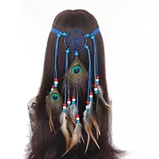 Diadema De Plumas De Fascinador Indio Tribal Tocado De Dream