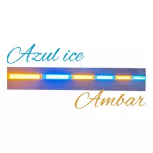 Barra Torreta Led 6 Paneles Ambar-azul Cielo (azul Ice)