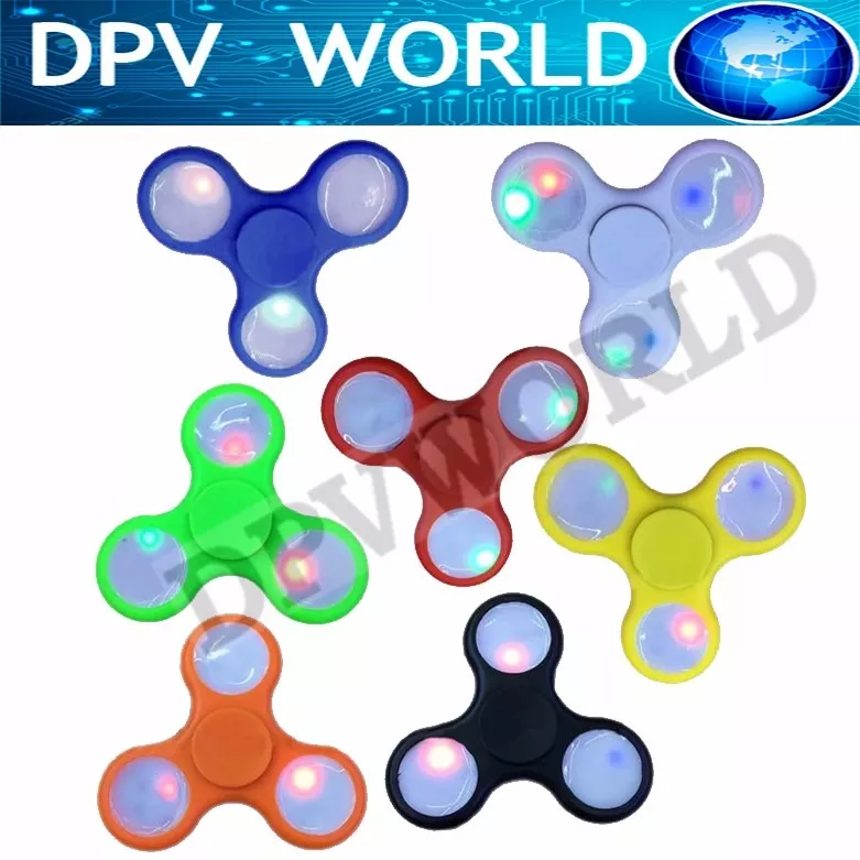 Spinner Fidget Luces Led Juguete Abs Antiestres Quita Ansied