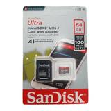 Memoria Sd Sandisk 64gb Clase 10 Micro Sd 100mbs
