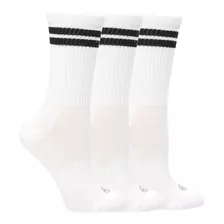 Pack 3 Calcetines Bsoul Crew Cut Mujer Blanco