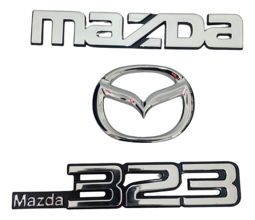 Emblemas Traseros Mazda 323 Autoadhesivo Cromados.  Foto 4