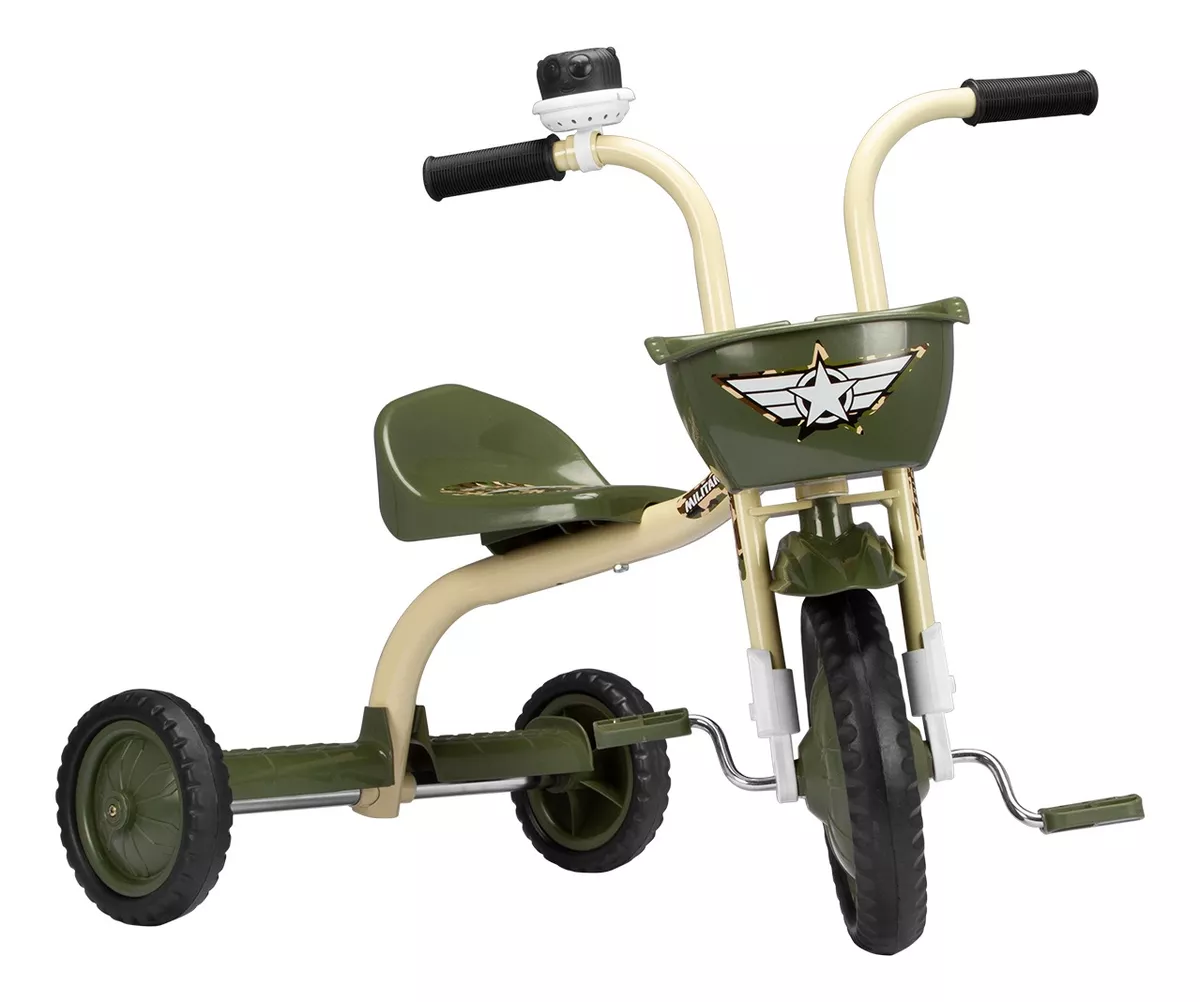 Triciclo Infantil Com Cesto Military Ultra Bikes