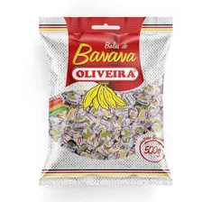 Bala De Banana Mastigavel Pct 500g Oliveira Doce Atacado Nfe