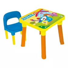 Mesinha Infantil Galinha Pintadinha C/ Cadeira Caixa Kraft
