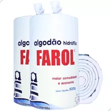  Kit 2 Algodão Hidrófilo Em Rolo 500g Qualidade Puro Macio 