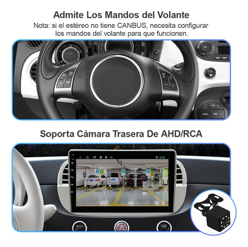 Auto Estreo 2+32g Plata Para Fiat 500 2007-2015 Gps Fm Wifi Foto 5