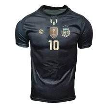 Camiseta Argentina 3 Estrellas- Diseño Messi Gold