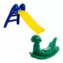 Kit Brinquedo Escorregador Baby Play Ground Infantil Complet