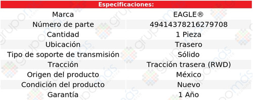 Soporte Transmisin Trasero Eagle Commander V8 5.7l 2010 Foto 3