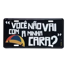 Placa Alumínio Relevo Kiko Chaves Frase - 30 X 15 Cm