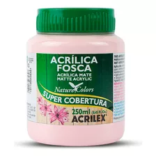 Tinta Acrílica Fosca Artesanato Acrilex 250ml Ótima Cobertur Cor Rosa Cotton